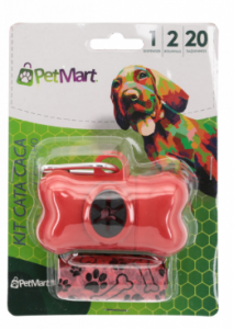 KIT CATA CACA VERMELHO COM 2 ROLOS