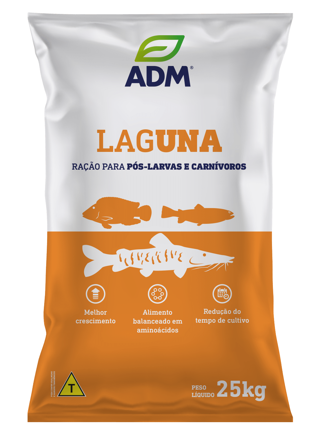 RAÇÃO PARA PEIXES LAGUNA CARNÍVOROS CRESCIMENTO 45 4 A 6MM 25KG