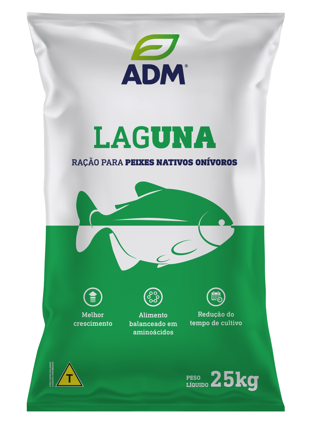 RAÇÃO PARA PEIXES LAGUNA PEIXES BRASILEIROS 32 6 A 8MM 25KG