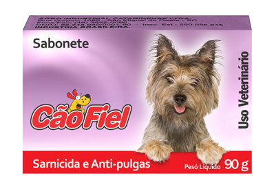 SABONETE SARNICIDA E ANTIPULGAS PARA CÃES 90G - CÃO FIEL