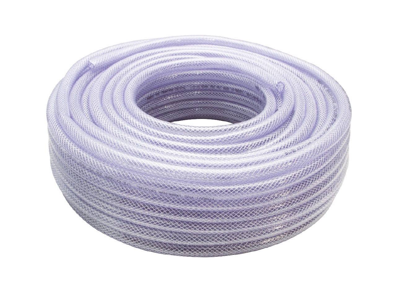 MANGUEIRA TRANÇADA DE PVC CRISTAL 1”X3,5MM 50M - PABOVI