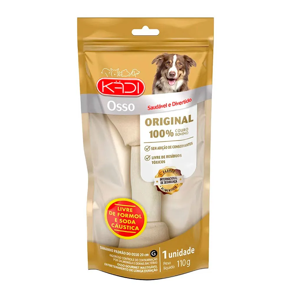 PETISCO PARA CÃES OSSO SABOR ORIGINAL GRANDE 1 UNIDADE 110G - KADI