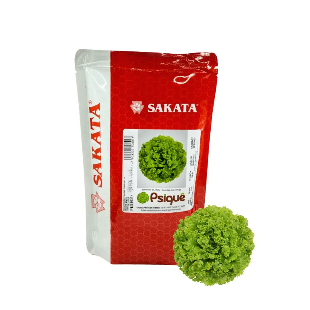 SEMENTE DE ALFACE CRESPA VERDE PSIQUÊ 25.000 SEMENTES - SAKATA