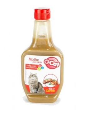 MOLHO PARA RAÇÃO SABOR CARNE 250G PARA GATOS - MAIS CAT