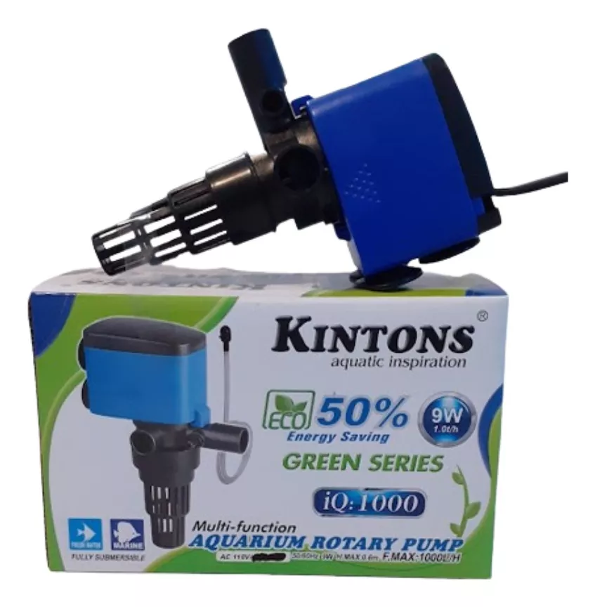 BOMBA SUBMERSA PARA AQUÁRIO IQ-1000 1000 LITROS POR HORA - KINTONS