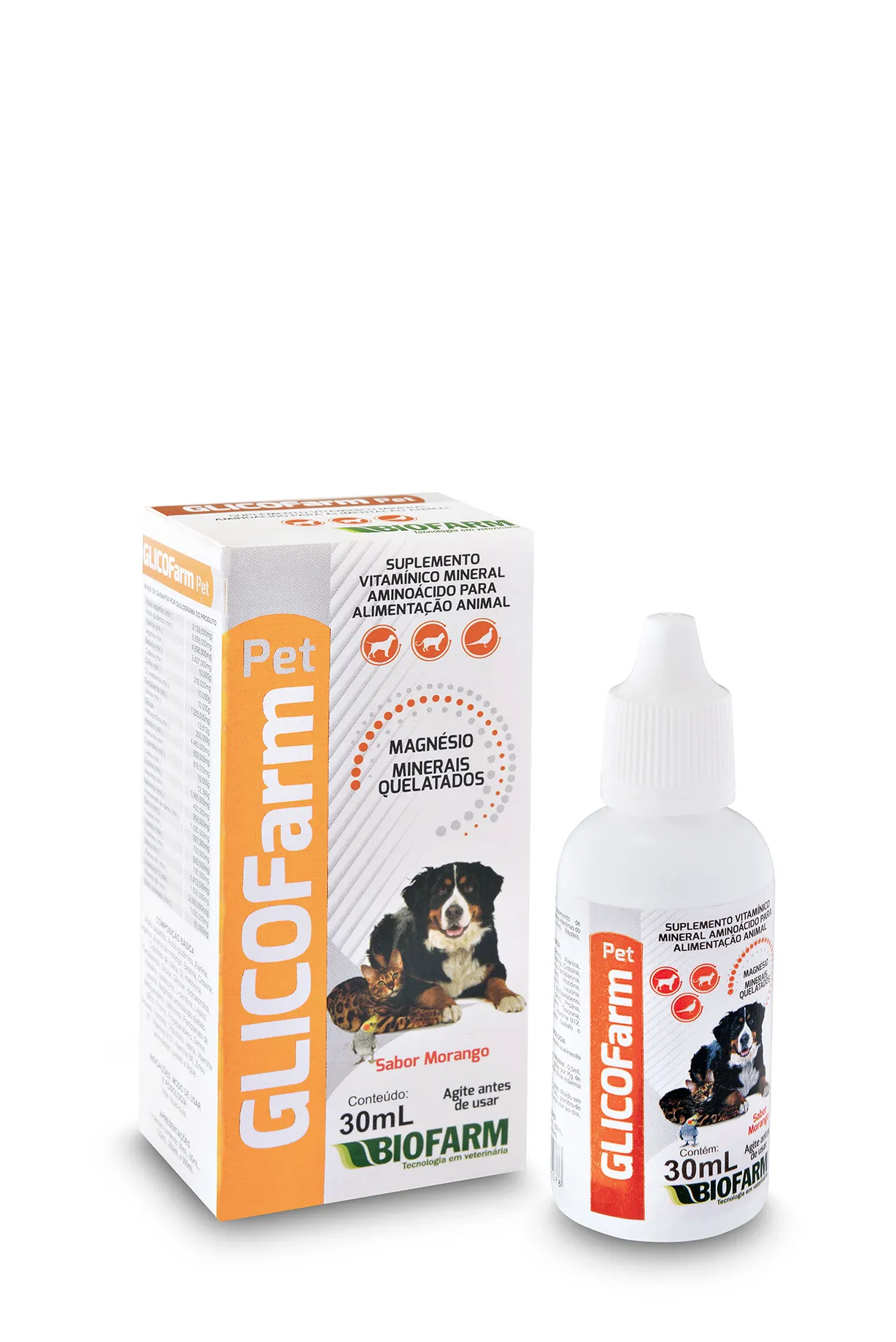 SUPLEMENTO VITAMÍNICO MINERAL GLICOFARM PET 30ML - BIOFARM