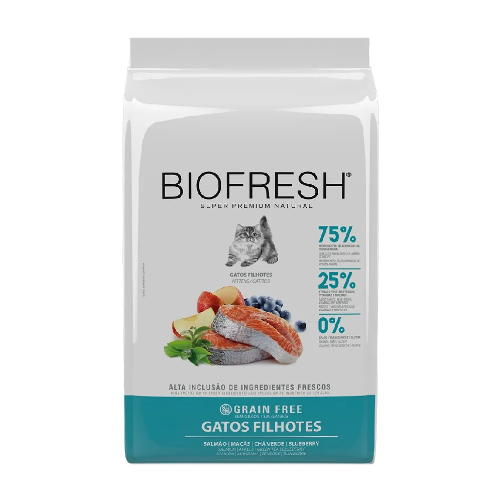 RAÇÃO BIOFRESH SUPER PREMIUM GATOS FILHOTES SALMÃO 1,5KG