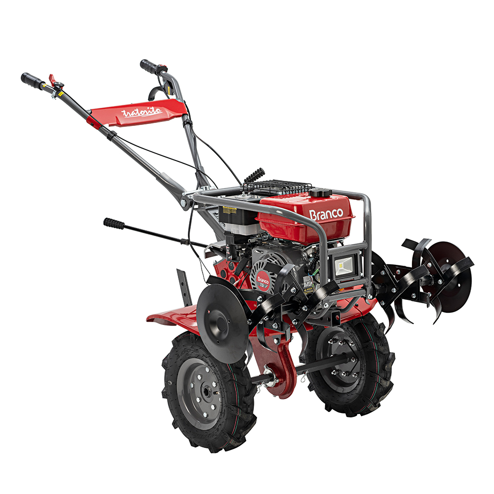 MOTOCULTIVADOR BTTG7.5 TRATORITO À GASOLINA PARTIDA MANUAL - BRANCO