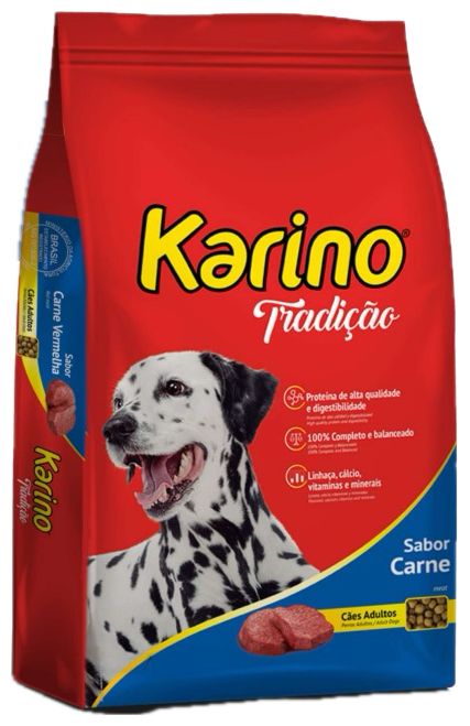 RAÇÃO KARINO TRADIÇÃO CARNE CÃES ADULTO 15KG