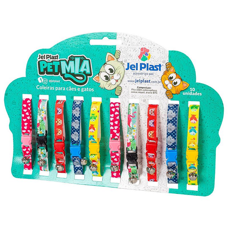 COLEIRA PARA CÃES E GATOS PET AU - CORES MISTAS