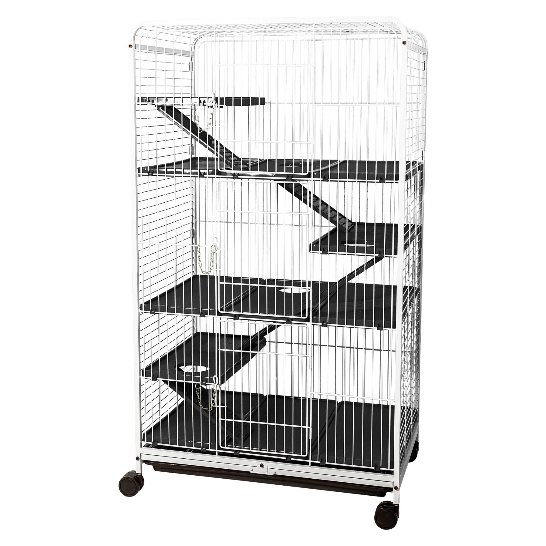 GAIOLA FAUNA PET ROE TAMANHO G PRETO E BRANCO