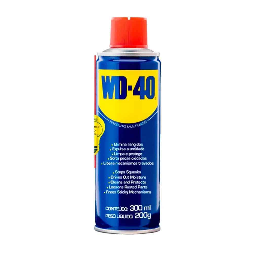 LUBRIFICANTE WD40 TRADICIONAL MULTIUSO AEROSSOL 300ML/200G