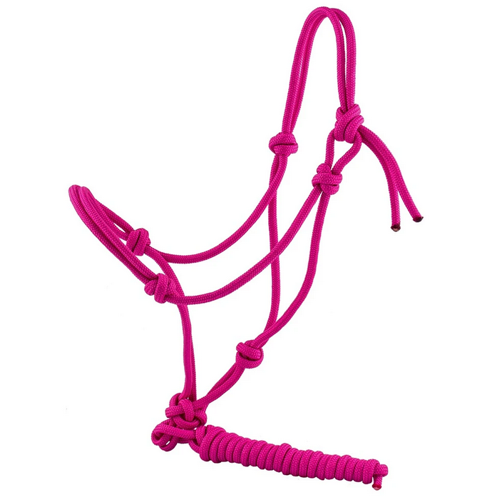 CABRESTO 7 NÓS DE CORDA PARA PÔNEI/MINI HORSE ROSA 6MM - MREIS