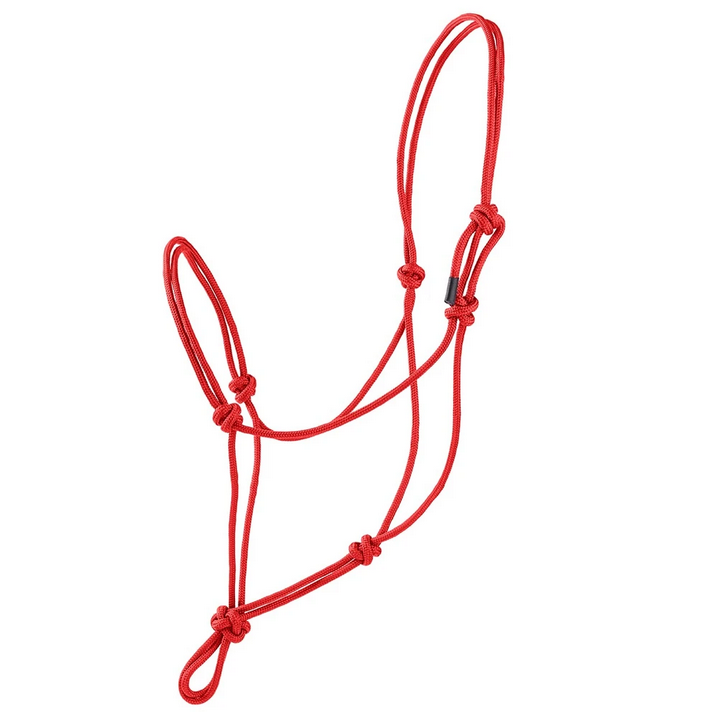 CABRESTO 7 NÓS DE CORDA PARA PÔNEI/MINI HORSE VERMELHO 4MM - MREIS