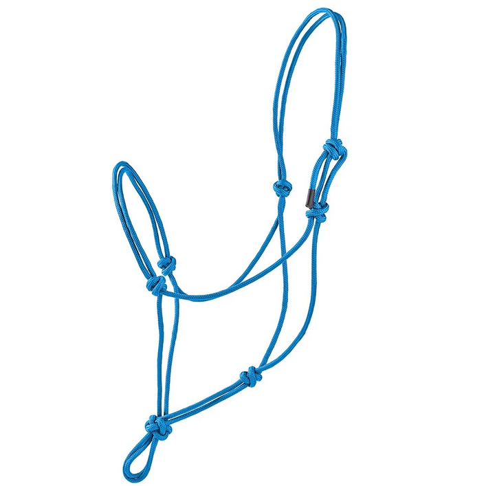 CABRESTO 7 NÓS DE CORDA PARA PÔNEI/MINI HORSE AZUL 4MM - MREIS