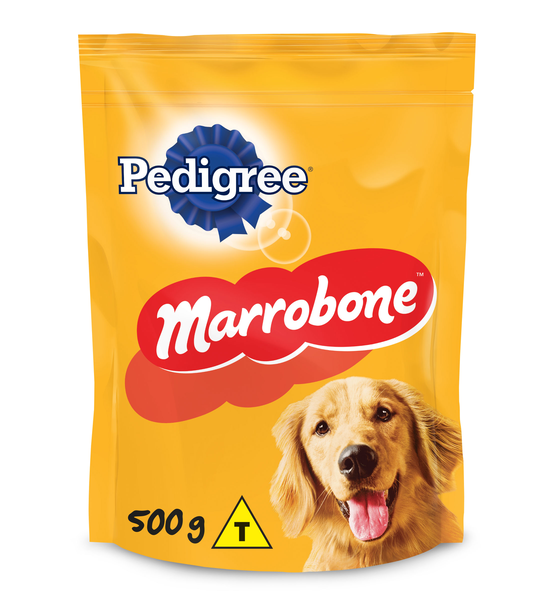 BISCOITO PEDIGREE MARROBONE CARNE PARA CÃES ADULTOS 500G