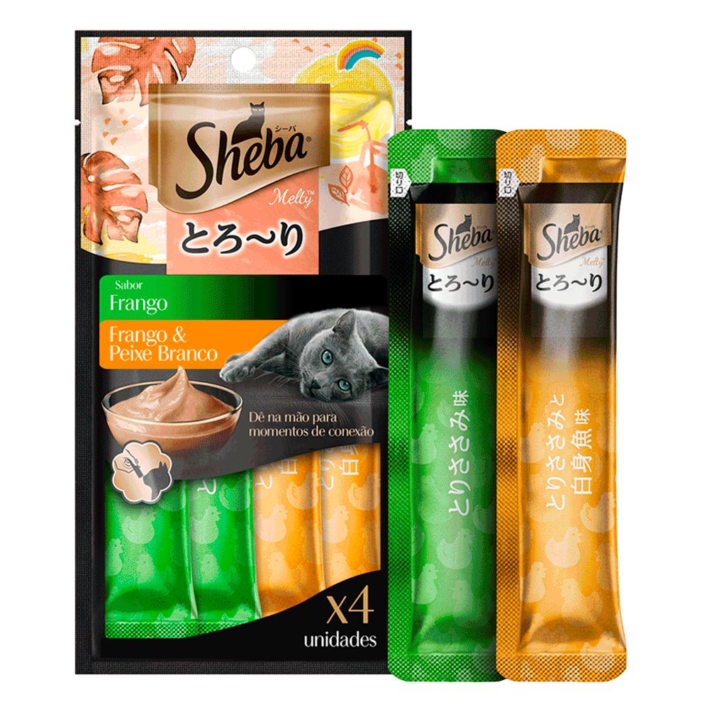 SHEBA CREAMY FGO/FGO PEIXE BRANCO 4X12GR