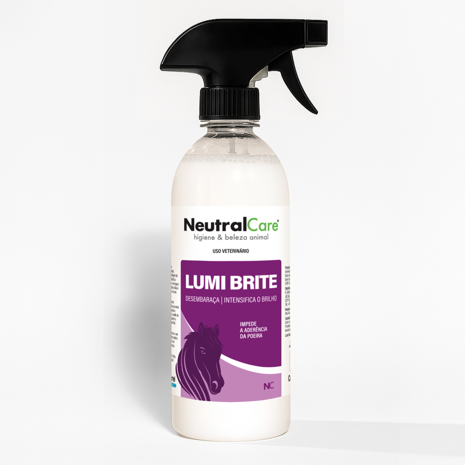 ABRILHANTADOR E DESEMBARAÇADOR PARA EQUINOS LUMI BRITE 500ML - NEUTRAL CARE