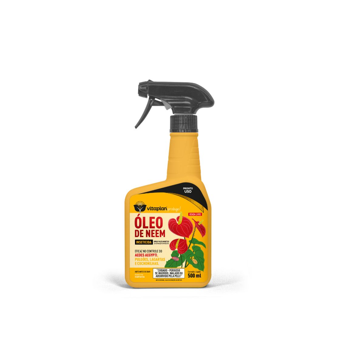 INSETICIDA EM SPRAY PRONTO USO ÓLEO DE NEEM 500ML - VITAPLAN