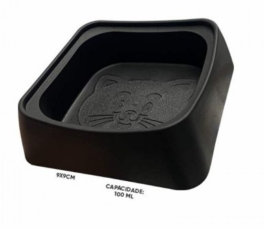 COMEDOURO CARA DE GATO BLACK - WA