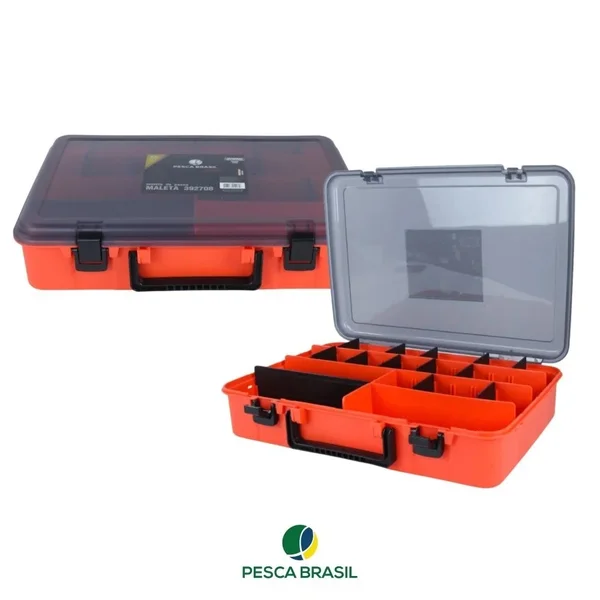 MALETA DE PESCA 392708 LARANJA - PESCA BRASIL