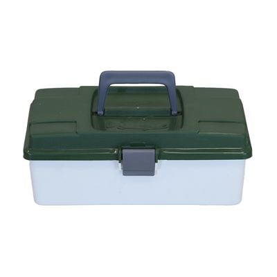 MALETA PARA PESCA PB BOX 001 COM 1 ESTOJO MULTIUSO E BANDEJA INTERNA VERDE - PESCA RASIL