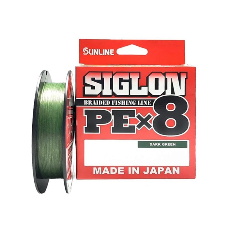 LINHA DE PESCA MULTIFILAMENTO SIGLON PEX8 VERDE ESCURO 50LB/22KG 300M