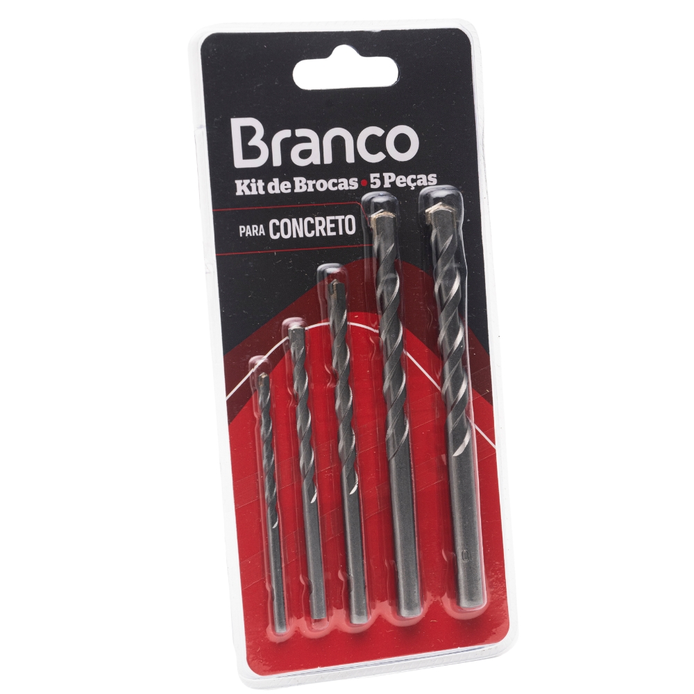 KIT BROCAS PARA CONCRETO 5 PEÇAS - BRANCO