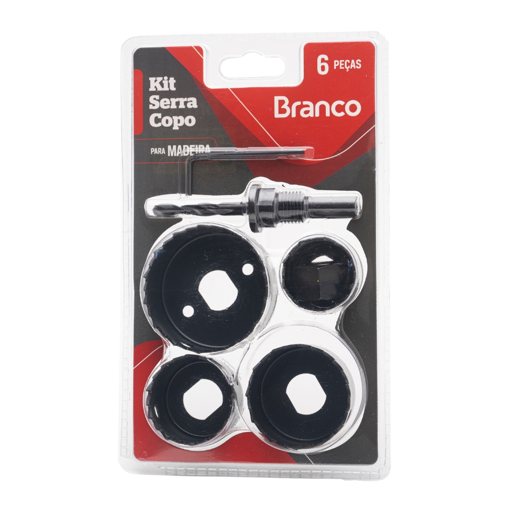 KIT DE SERRA COPO COM 6 PEÇAS - BRANCO