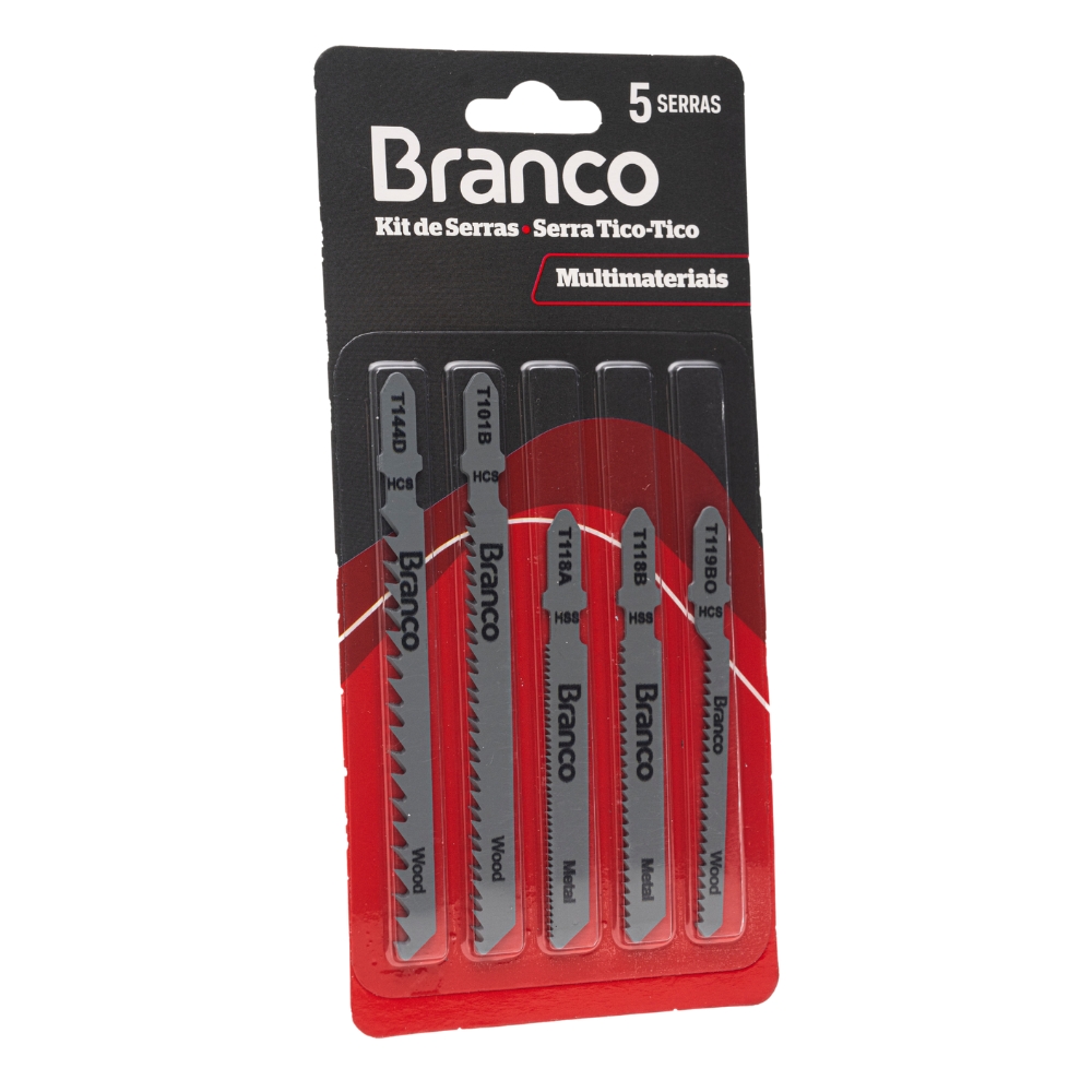 KIT DE 5 SERRAS MULTIMATERIAIS SERRA TICO-TICO - BRANCO