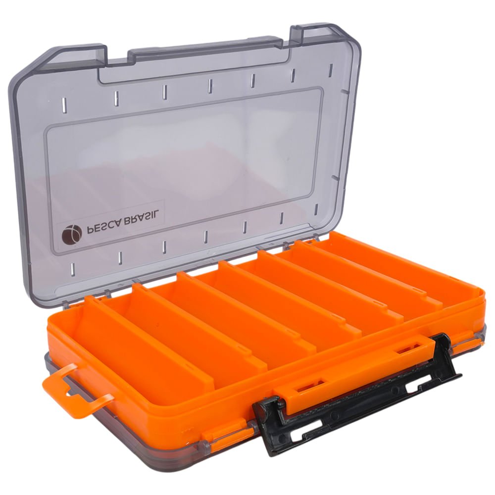 ESTOJO BAIT BOX TAMANHO P LARANJA - PESCA BRASIL