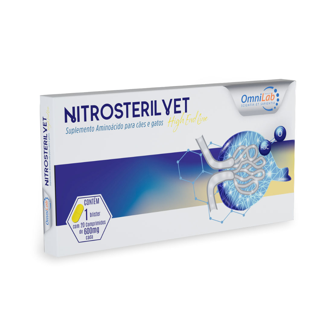 SUPLEMENTO ALIMENTAR OMNILAB NITROSTERIL VET HIGH END LINE 600MG 1 BLISTER COM 20 COMPRIMIDOS - OMNILAB