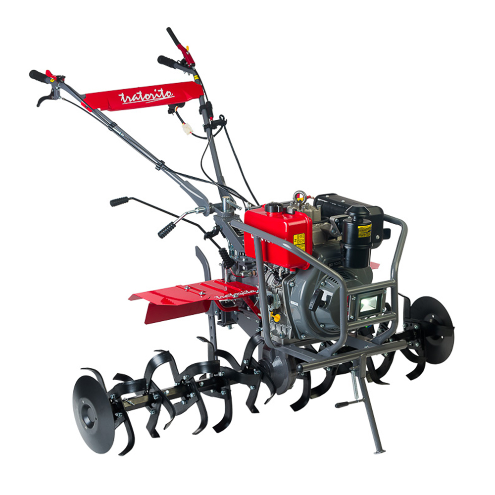 MOTOCULTIVADOR TRATORITO BTTD 10.0 - 1500 À DIESEL - BRANCO