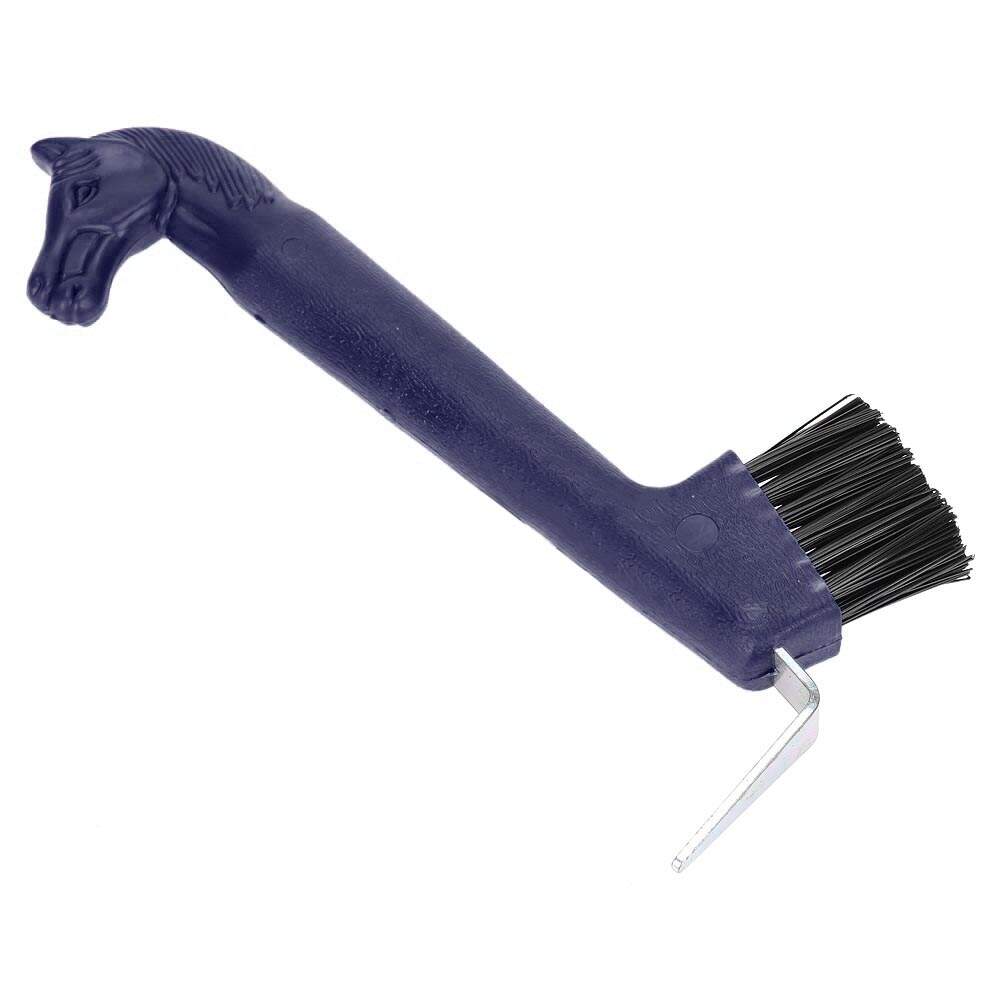 LIMPADOR DE CASCO E RANILHA COM CABEÇA DE CAVALO AZUL COM ESCOVA - KAUANA