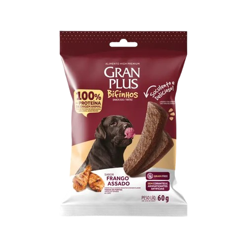 BIFINHO GRANPLUS PARA CÃES DE TODOS OS PORTES FRANGO ASSADO 60G