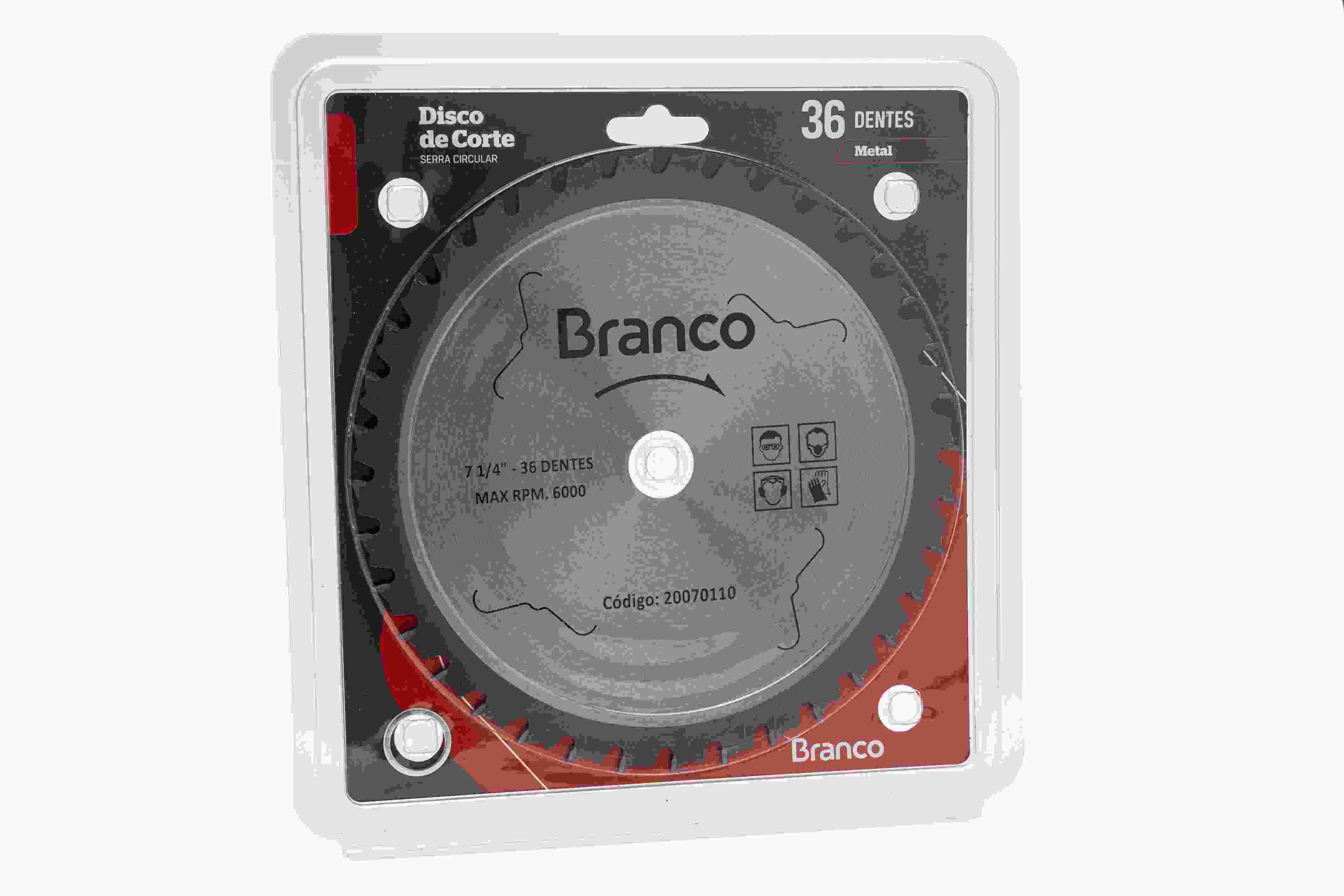 DISCO DE CORTE PARA METAL 36 DENTES - BRANCO