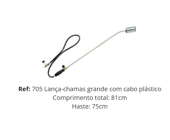 LANÇA-CHAMAS GRANDE COM CABO PLÁSTICO - HOPPNER