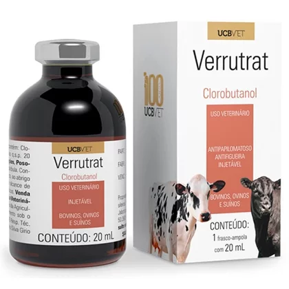 TRATAMENTO DE VERRUGAS USO INJETÁVEL VERRUTRAT 20ML - UCBVET