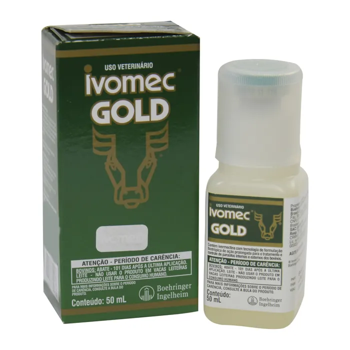 ANTIPARASITÁRIO 3,15% IVERMECTINA INJETÁVEL IVOMEC GOLD 50ML - BOEHRINGER