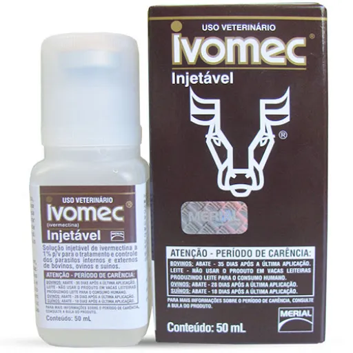 ANTIPARASITÁRIO 1% IVERMECTINA INJETÁVEL IVOMEC 50ML - BOEHRINGER