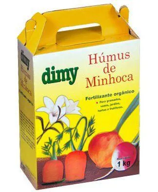 FERTILIZANTE ORGÂNICO HÚMUS DE MINHOCA 1KG - DIMY