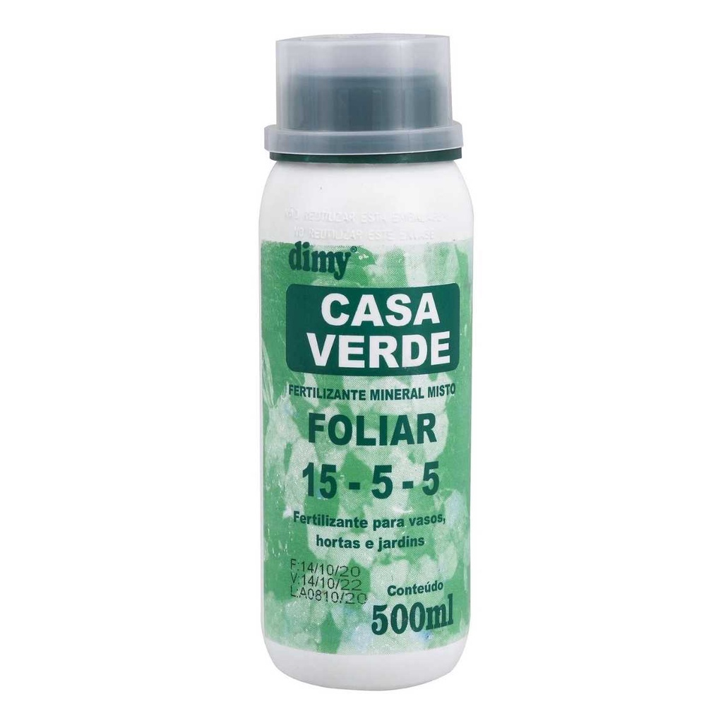 FERTILIZANTE LÍQUIDO CASA VERDE FOLIAR 500ML - DIMY