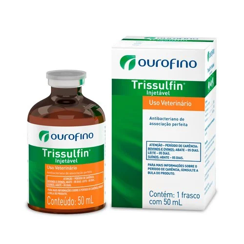 ANTIMICROBIANO USO INJETÁVEL TRISSULFIN 50ML - OUROFINO