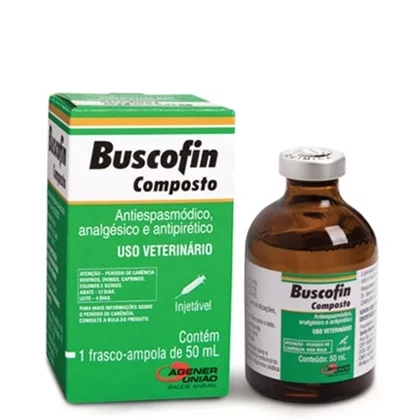 ANALGÉSICO USO INJETÁVEL BUSCOFIN COMPOSTO 50ML - AGENER UNIÃO