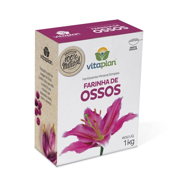 FERTILIZANTE MINERAL MISTO FARINHA DE OSSOS 1KG - VITAPLAN
