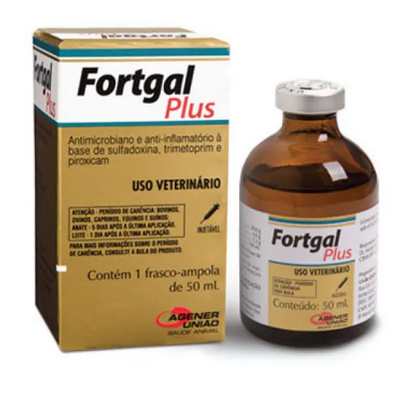 ANTIBACTERIANO USO INJETÁVEL FORTGAL PLUS 50ML - AGENER UNIÃO