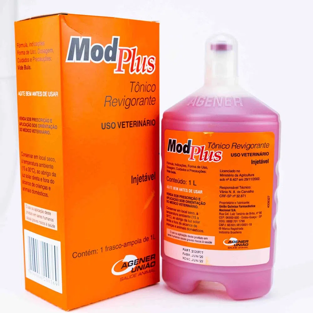 SUPLEMENTO PARA BOVINOS USO INJETÁVEL MOD PLUS 1L - AGENER UNIÃO