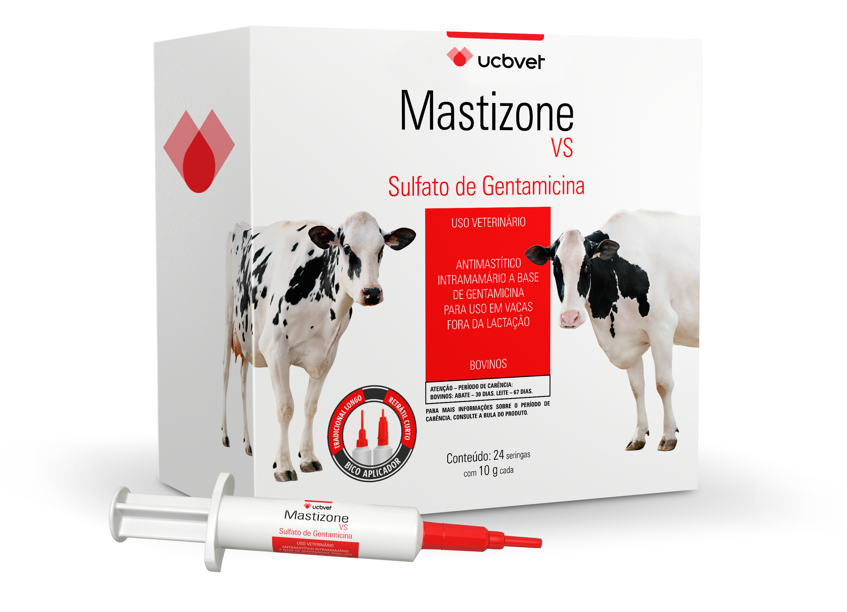 TRATAMENTO DE MASTITES MASTIZONE V.S. SERINGA 10G - UCBVET