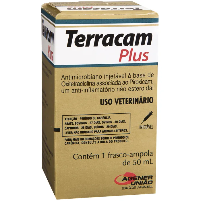 ANTIBACTERIANO USO INJETÁVEL TERRACAM PLUS 50ML - AGENER UNIÃO