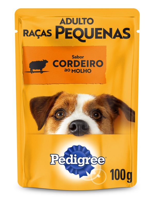 RAÇÃO ÚMIDA PEDIGREE SACHÊ CORDEIRO AO MOLHO PARA CÃES ADULTOS DE RAÇAS PEQUENAS 100G